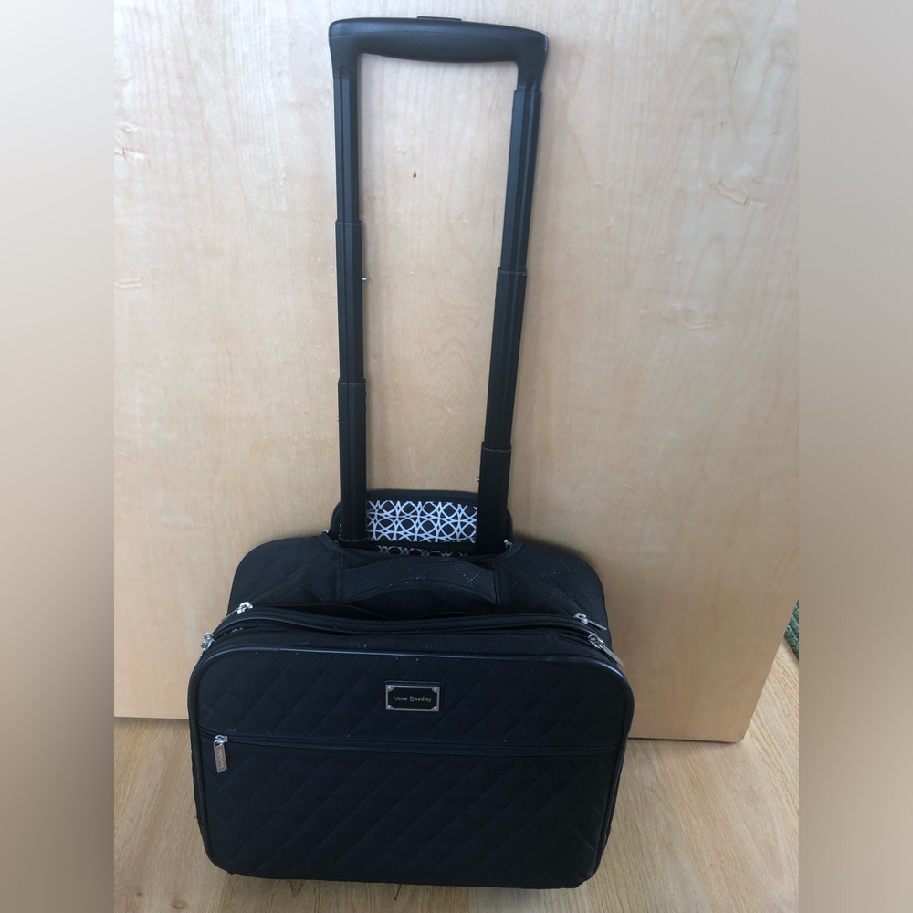 Vera Bradley Black Quilted Roller Bag